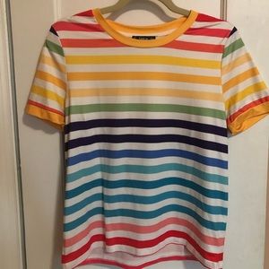NWOT Shein Rainbow Stripped Shirt